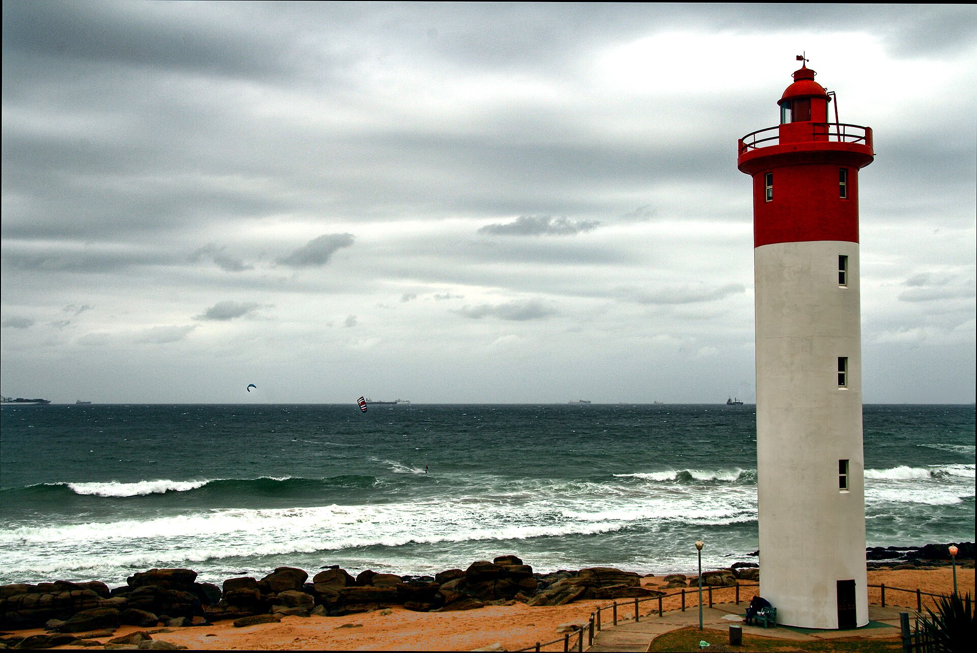 Costa e faro di Umhlanga a nord di Durban