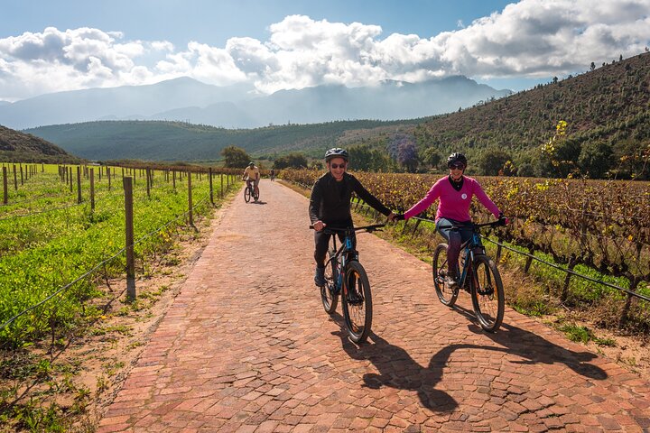 Franschhoek: E-Bike-Tour und Wein mit Mittagessen