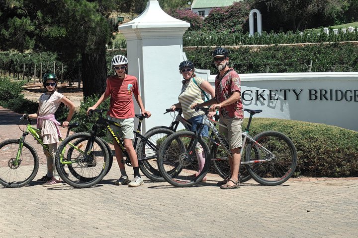 Balade à vélo en famille à Franschhoek